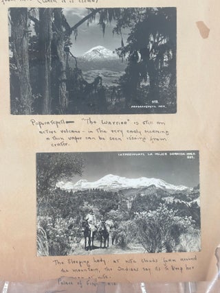 Mexican Cities, Volcanos, and Colonial Architecture in Extensively Annotated 1940s Photo Album from American Tourist