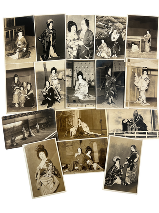 Item #22655 Gender Defying Kabuki Cross Dressing Performers Photo Archive, Japan, 1910s-20s....