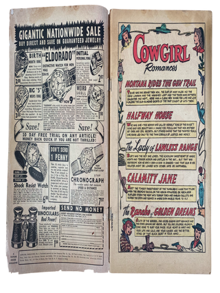 1950s Female Gunslinging Western Comic "Cowgirl Romances"