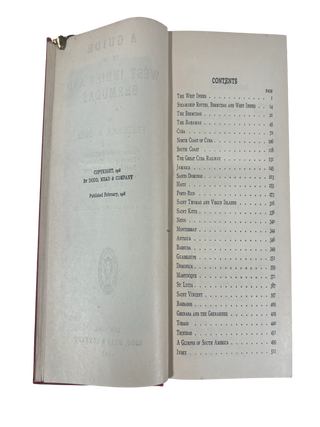 A Guide to the West Indies and Bermudas, First Edition, 1908