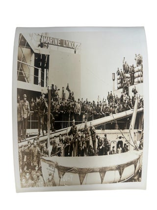 Korean War Military Integration and Humanitarian Transport Aboard USS Marine Lynx Photographic Archive, Early 1950s