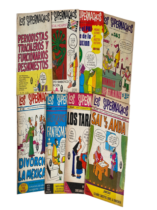 Item #22982 Mexican Satire Comic "Los Supermachos", with Themes of Political Corruption...