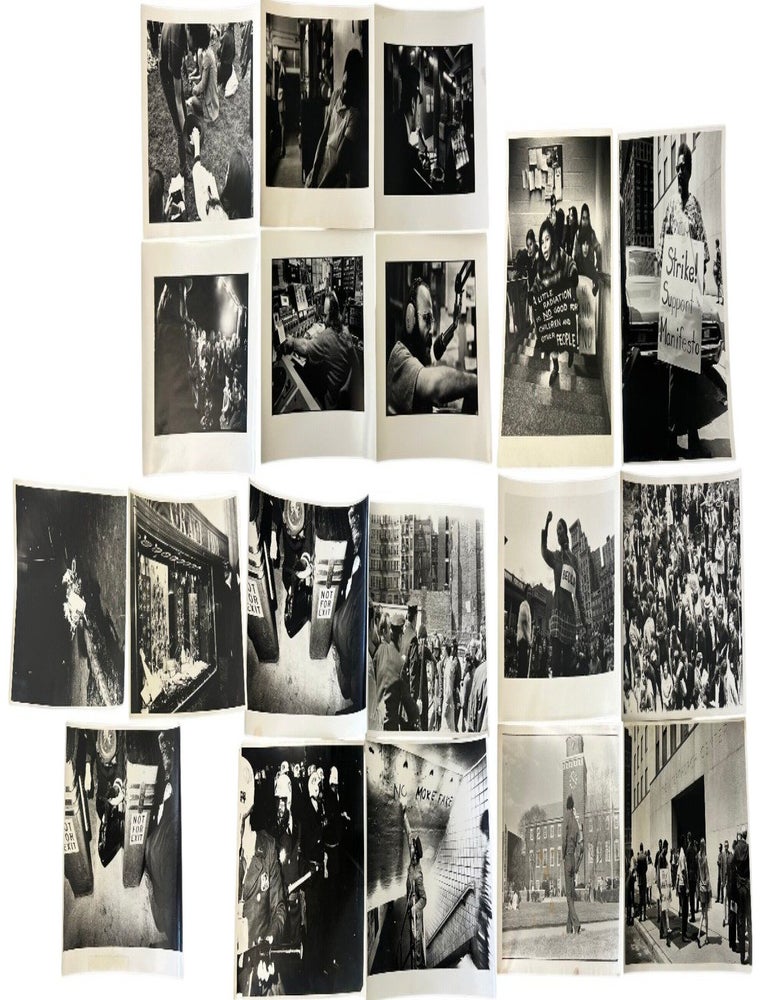 Item #23205 Police Batons, Broken Turnstiles, and Strike Demonstrations: Urban Protest and Crowd Control in New York City and Washington, D.C., Steve Rose's Archive of 19 Large Photographs circa 1969&ndash;1971. NYC Strike.