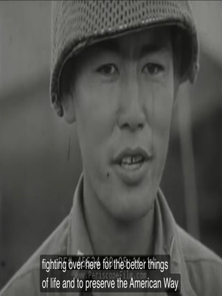 Frank Capra WWII Newsreel Highlighting Japanese American 442nd and 100th Infantry Battalion Army Navy Service, 16mm Film Roll, 1945