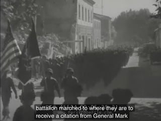 Frank Capra WWII Newsreel Highlighting Japanese American 442nd and 100th Infantry Battalion Army Navy Service, 16mm Film Roll, 1945
