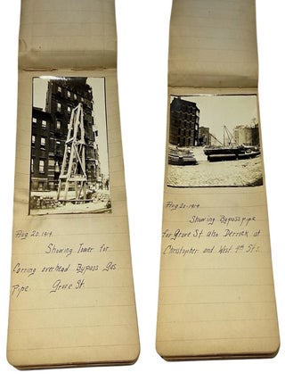 NYC Rapid Transit Expansion under the Dual Contracts: Urban Development of 7th Ave Subway Construction with Extensive Handwritten Notes and 27 silver gelatin photographs, 1914