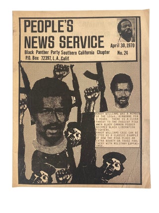 Black Panther Party Southern California Chapter Newsletter "People's News Service". Black Panthers.