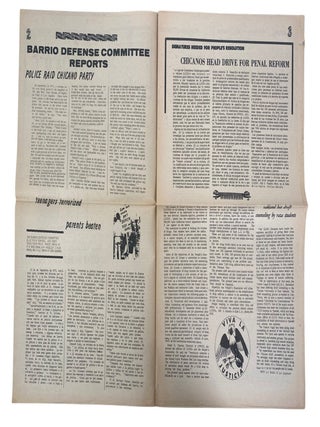 Chicano Activism La Raza Newspaper "Justicia O..!" Archive, Covering Oscar Zeta Acosta, UFW Activism, and the Killing of Rub&eacute;n Salazar