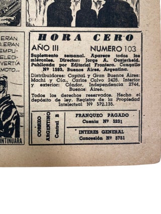 Original Issues of Foundational Argentine Science Fiction Comic "El Eternauta", Scarce Original First Printings in Hora Cero, 1950s