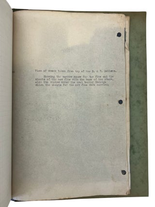 The Livingston Boiler Explosion: F.G. Daniell's Investigation Notebooks, Including 66 mounted original silver gelatin photographs alongside typed record sheets, graph-paper technical leaves, manuscript notes, and hand-drawn diagrams. 1913&ndash;1915