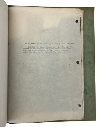 The Livingston Boiler Explosion: F.G. Daniell's Investigation Notebooks, Including 66 mounted original silver gelatin photographs alongside typed record sheets, graph-paper technical leaves, manuscript notes, and hand-drawn diagrams. 1913–1915