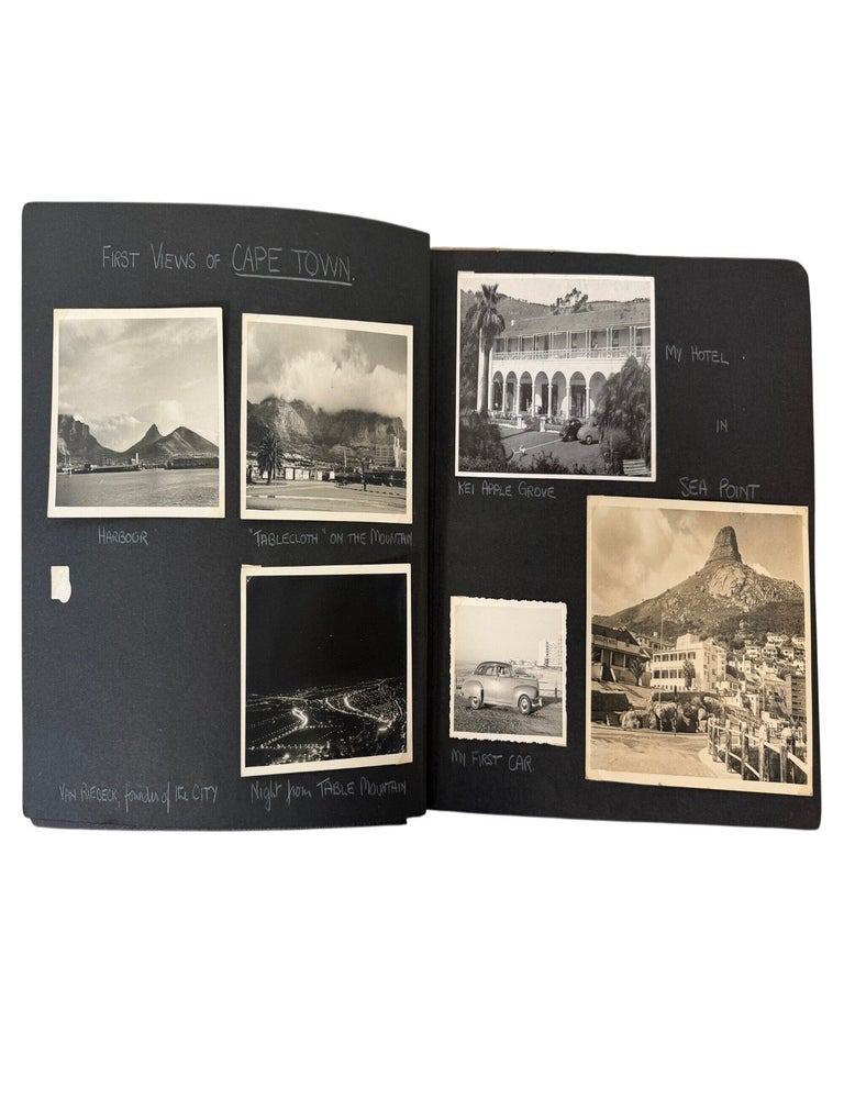 Item #23280 Apartheid Era South Africa and Southern Rhodesia Annotated Photo Album with 225 photographs with extensive manuscript captions by an English Physiotherapist, 1954-1955. Apartheid South Africa Photography.
