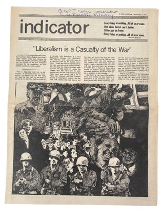 UCSD Student Activist Newspaper "Indicator" Archive Covering Eldridge Cleaver, Repression in Mexico City, Anti-Vietnam Protests, and Black Studies, 1968