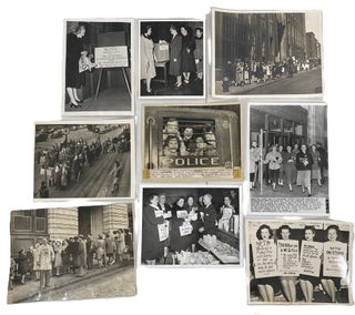 Item #23344 Women Telephone Workers on Strike Photo Archive Showing Women Picketing, Being...