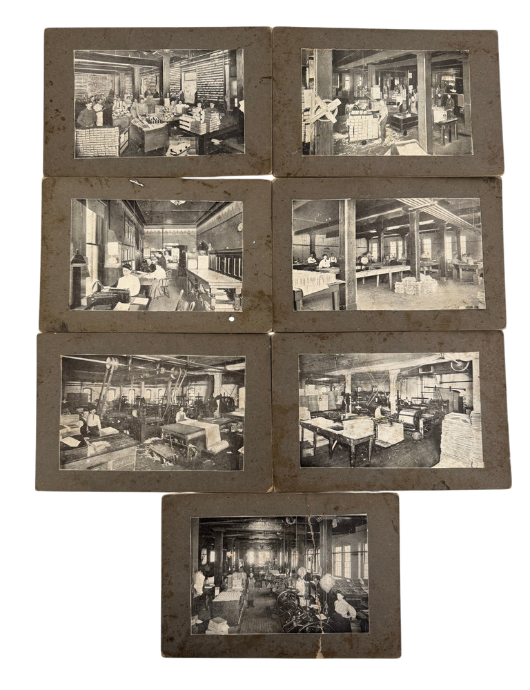 Item #23364 Women's Labor in Bookbinding Manufacturing, Captioned Photo Archive, 1900s-10s. Bookbinding Photo Archive.
