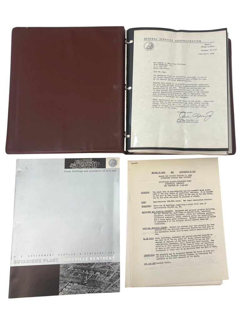 Item #23401 Rubbertown Synthetic Rubber Plant Archive Documenting the Postwar Privatization of a Federal Butadiene Facility, 1959&ndash;1960. Louisville Alcohol-Butadiene Plant.