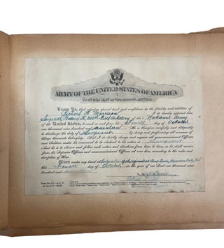 Artillery Officer in World War I: scrapbook album of Documents, Photographs, Maps, Theater Programs, and Battlefield Ephemera, 1917-1926