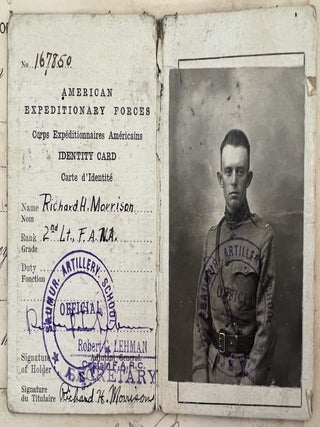 Artillery Officer in World War I: scrapbook album of Documents, Photographs, Maps, Theater Programs, and Battlefield Ephemera, 1917-1926