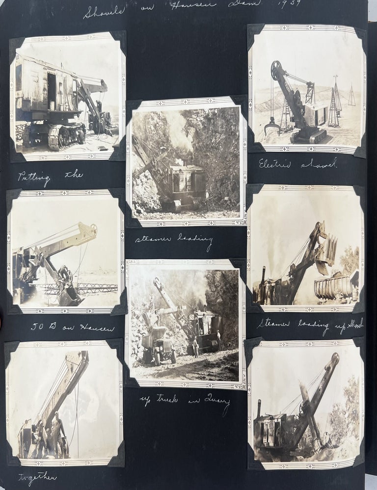 Item #23406 New Deal Construction of Dams, Bridges, Roads, Across the Pacific Coast Documented in Large Album of 469 Photographs, 1932-1938. West Coast Industry, New Deal.