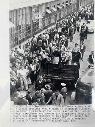 United Auto Worker Strikes and Labor Organizing at Ford's River Rouge Plant in Dearborn Michigan Press Photo Archive, 1941-53