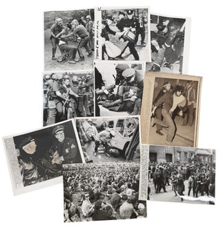 Item #23442 New York Antiwar Protest and Police Confrontation Large Press Photo Archive,...
