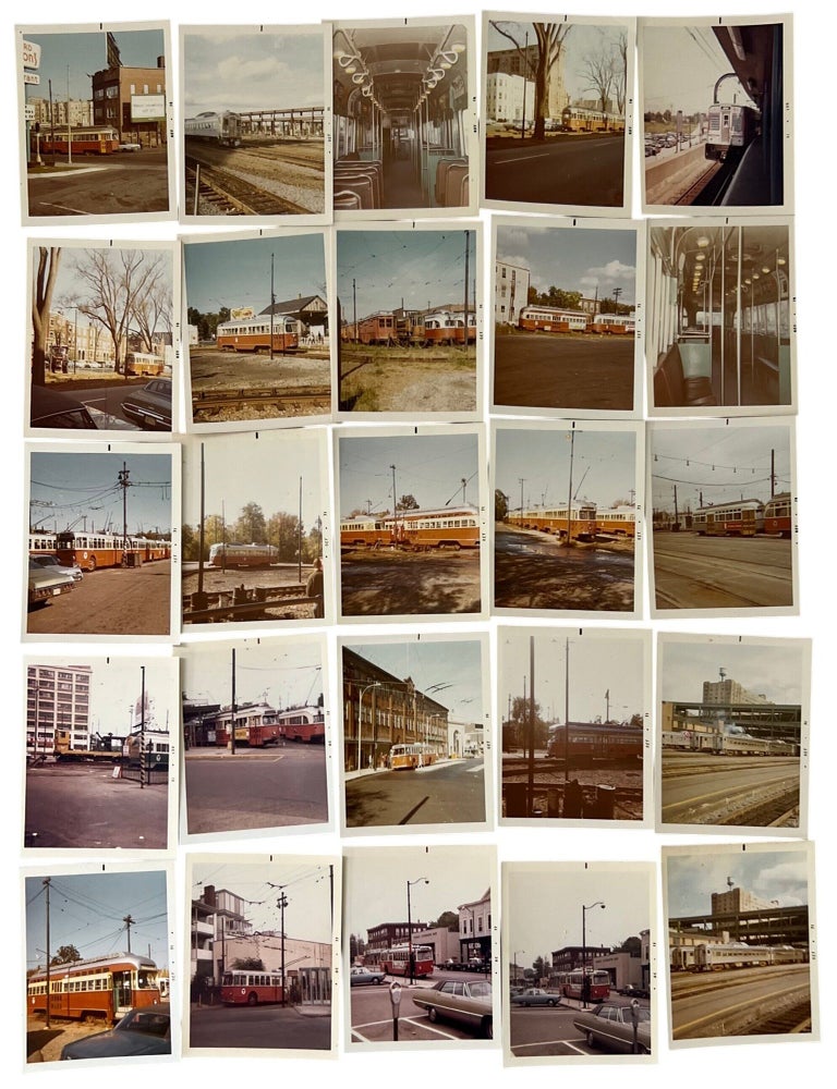 Item #23466 Streetcar Modernization and Boston Area Terminal Operations, 25 Color Photographs with identifying captions, 1970&ndash;1972. Boston Area Transit System.
