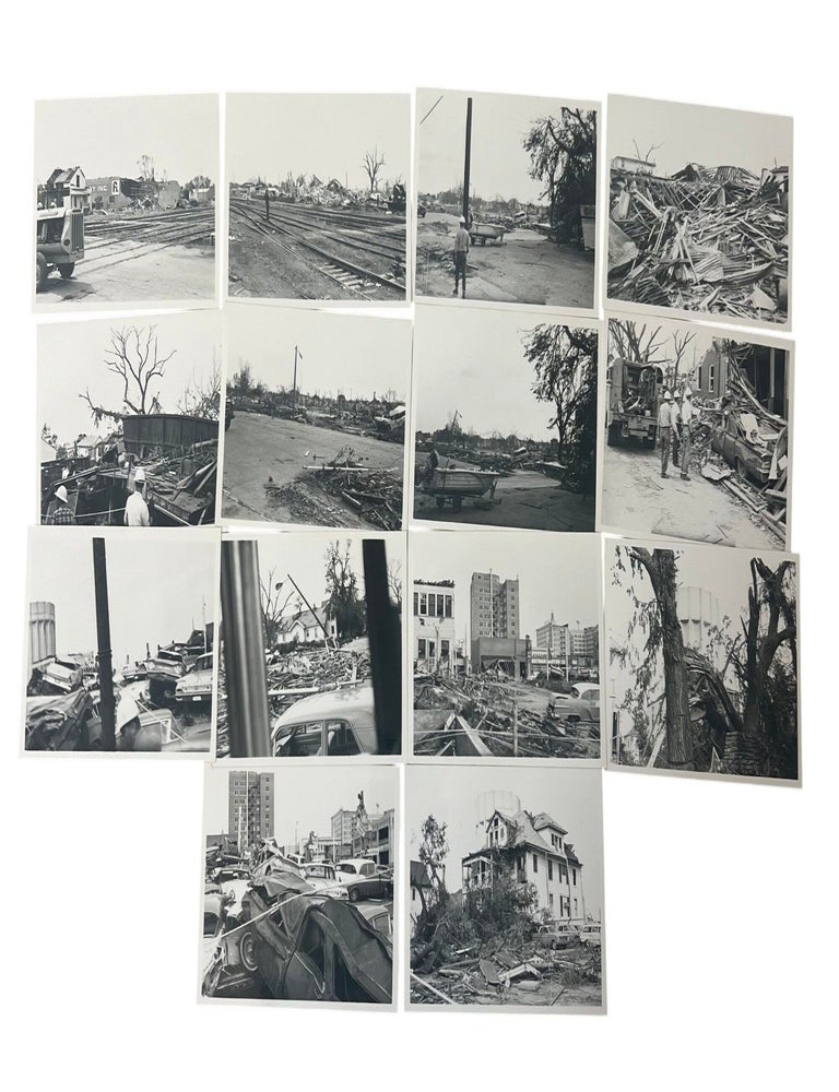 Item #23482 Topeka, Kansas F5 Tornado, Photo archive of the Residential Damage and Urban Destruction which Leveled 800 Homes, June 8th 1966. Level F5 Tornado in Topeka Kansas.