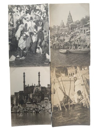 Hindu Ritual Life Along the Ganges at Benares, Temples, Bathing Ghats, Cremation Rites, and Ascetic Practice, Archive of 28 Photos circa 1900s