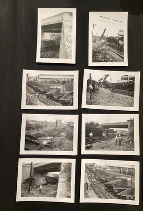 Item #23519 Erie Railroad Newburg Yard Derailment Recovery Photo Archive with Named Crew,...