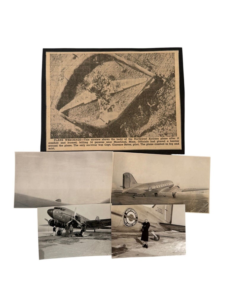 Item #23525 Northwest Airlines Flight 5 Crash Archive: Moorhead Disaster, Icing Conditions, and Prewar Commercial Aviation Safety, 1941. Northwest Airlines Flight 5 Crash.