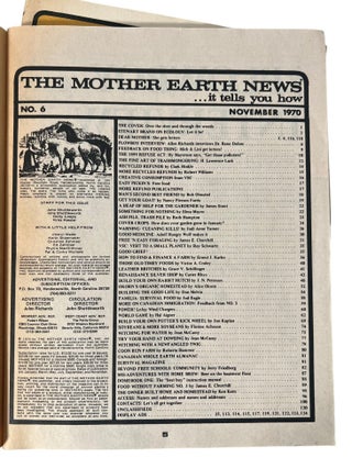 Counterculture Ecology in The Mother Earth News, "Back to the Land" Archive of First Production Year Issues, 1970