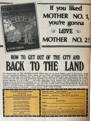 Counterculture Ecology in The Mother Earth News, "Back to the Land" Archive of First Production Year Issues, 1970