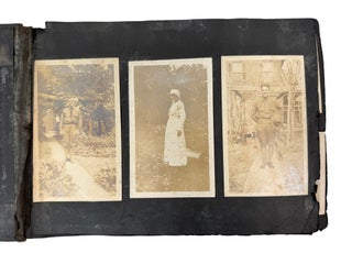 Gender Play and Military Family Life in a World War I Era Minnesota Photo Album,of 190 Photographs, include women in men suits and military garments, while men pose in dresses, skirts, and frilled hats - 1917-1922