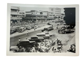 Belgian Colonial Development and Labor in the Congo, 5 Official Photographs of Coffee Production, Workers’ Housing, and Léopoldville, ca. 1950s