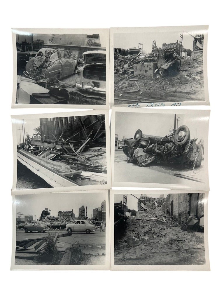 Waco Texas Tornado Photograph Archive of Downtown Waco Street Destruction, 1953