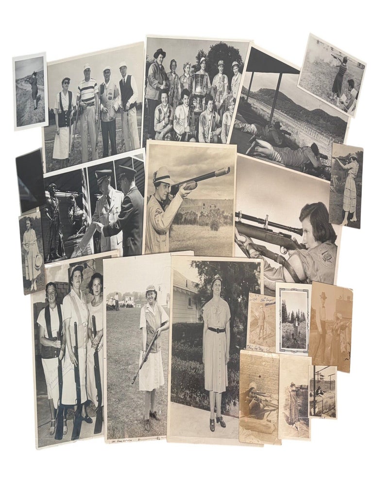 Women's Competitive Shooting with Shotguns and Rifles Archive of 20 Photographs, 1914-55