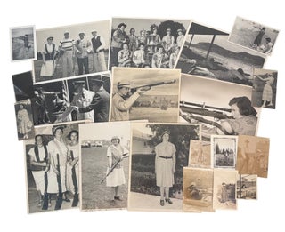 Item #23563 Women's Competitive Shooting with Shotguns and Rifles Archive of 20 Photographs,...