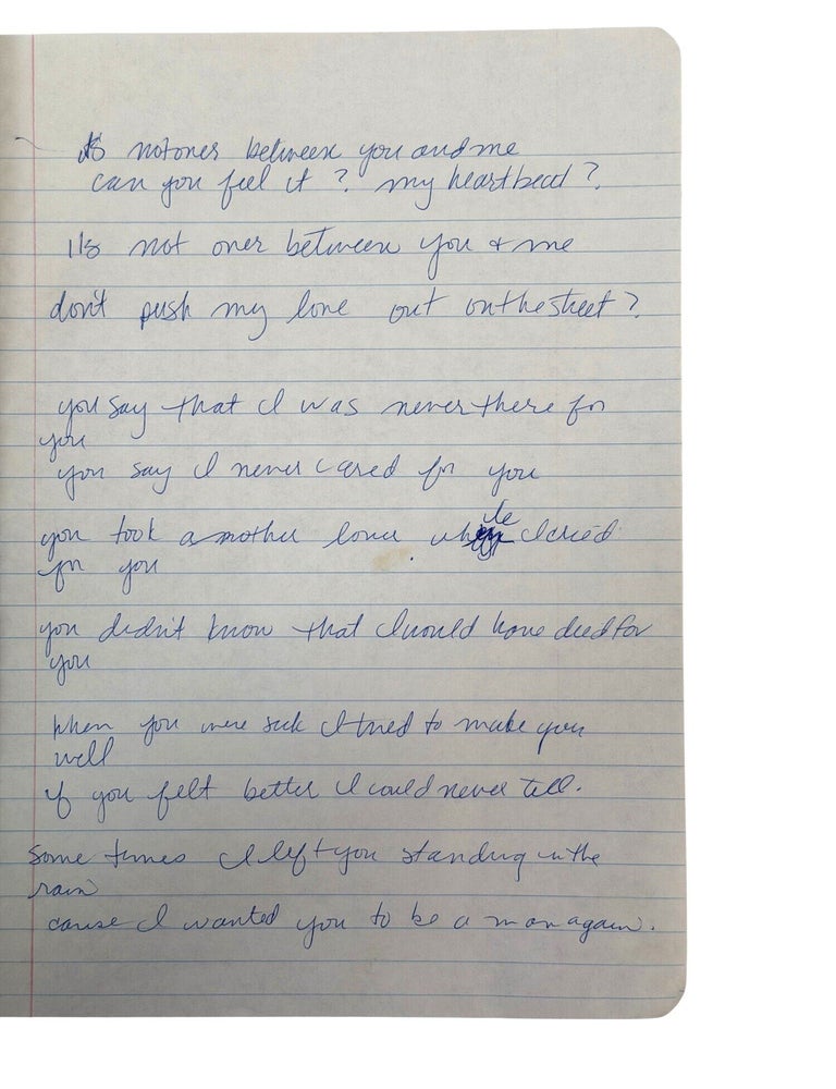 "It's Not Over Between You and Me" Madonna's Unpublished Romantic Ballad Draft