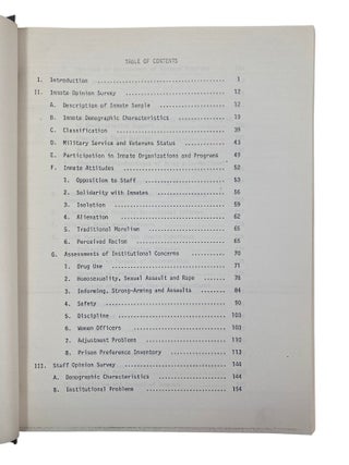 Prison Reform Survey of Minnesota State Prison at Stillwater, 1979, Gathering Inmate Input on Safety, Racial Tension, Sexual Assault, and Labor