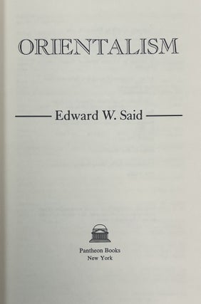 Edward Saids, "Orientalism," First Edition in Original Dust Jacket, 1978