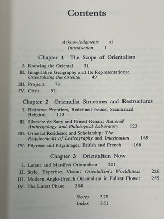 Edward Saids, "Orientalism," First Edition in Original Dust Jacket, 1978