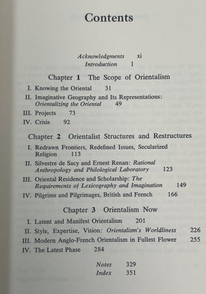Edward Saids, "Orientalism," First Edition in Original Dust Jacket, 1978
