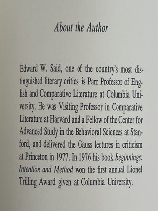 Edward Saids, "Orientalism," First Edition in Original Dust Jacket, 1978
