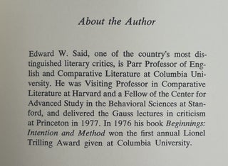 Edward Saids, "Orientalism," First Edition in Original Dust Jacket, 1978
