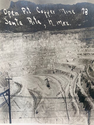 New Mexico Mining Archive Depicting Industrial systems of open pit Copper Extraction at Santa Rita, New Mexico, circa 1940s to 1950s