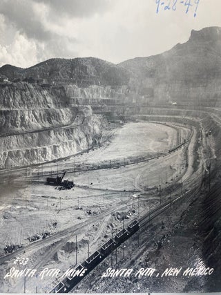 New Mexico Mining Archive Depicting Industrial systems of open pit Copper Extraction at Santa Rita, New Mexico, circa 1940s to 1950s