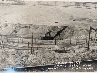 New Mexico Mining Archive Depicting Industrial systems of open pit Copper Extraction at Santa Rita, New Mexico, circa 1940s to 1950s