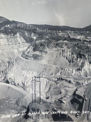 New Mexico Mining Archive Depicting Industrial systems of open pit Copper Extraction at Santa Rita, New Mexico, circa 1940s to 1950s