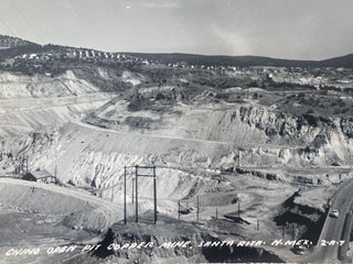 New Mexico Mining Archive Depicting Industrial systems of open pit Copper Extraction at Santa Rita, New Mexico, circa 1940s to 1950s