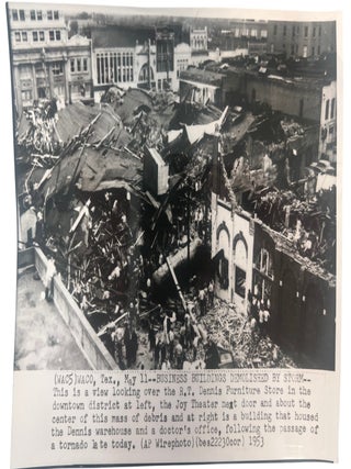 Waco Texas Tornado Destruction, Press Photography Documenting the Death, Infrastructure Destruction, and Rescue Operations, May 1953